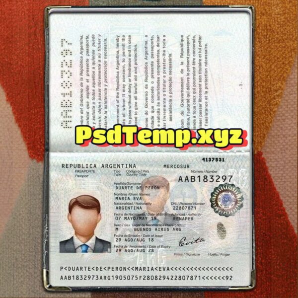 Netherlands Passport Template Psd