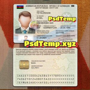 Azerbaijan ID Card Template PSD