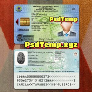 Brazil ID Card Template PSD