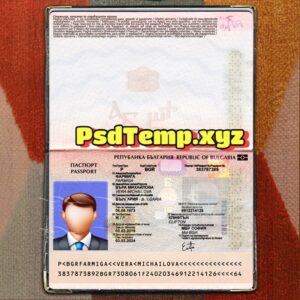 Bulgaria Passport Template Psd