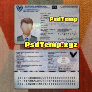 Cyprus ID Card Template PSD