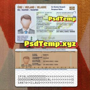 Ireland ID Card Template PSD