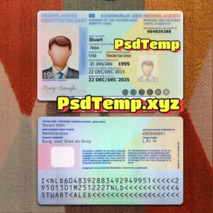 Netherlands ID Card Template PSD