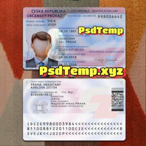 Czech Republic ID Card Template PSD