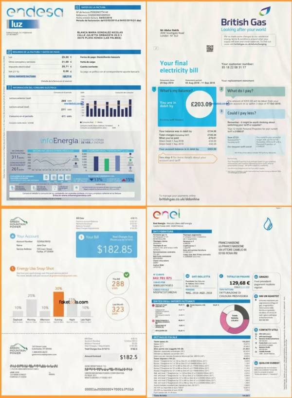Utility Bill Template PSD – Download, Edit & Online Verification