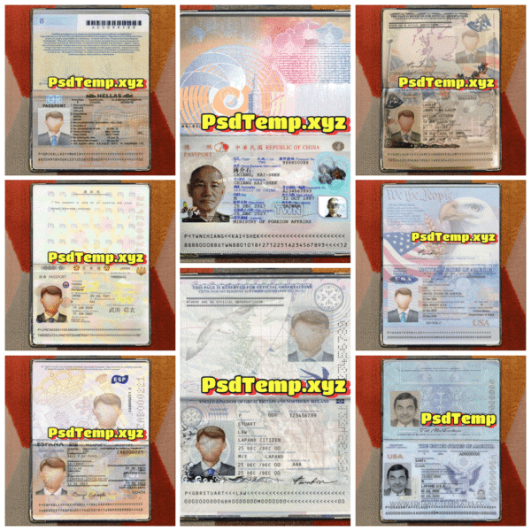 Passport Template psd – Editable, High-Quality & Instant Download