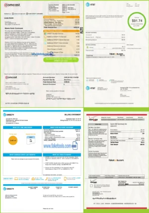 Utility Bill Template PSD – Download, Edit & Online Verification