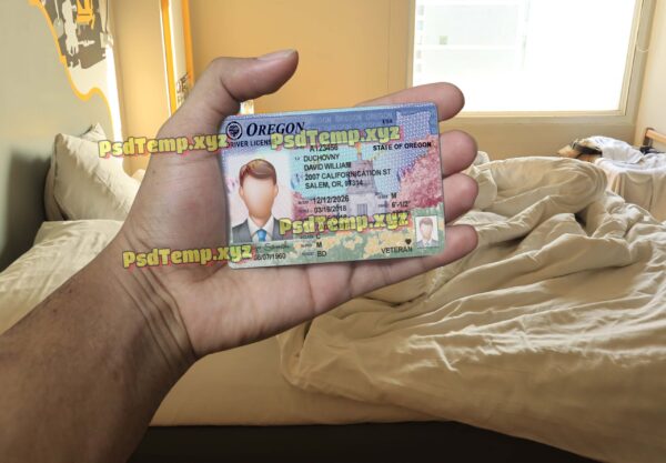 Editable blank Arizona drivers license template PSD - Image 2